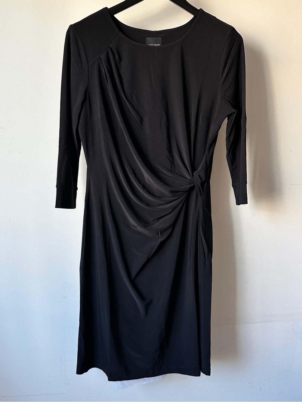 Nic+Zoe NWT Black Draped Knot-Detail Dress M